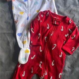 Carter's Red and White Kids One Piece Pajamas